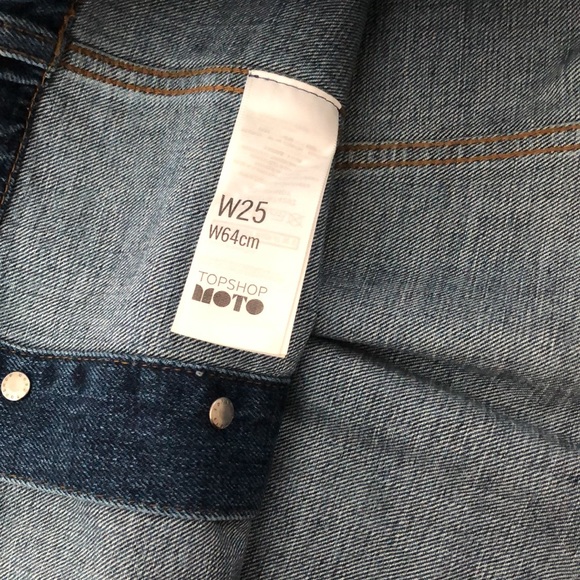 Topshop mini button front Denim skirt - Picture 8 of 11